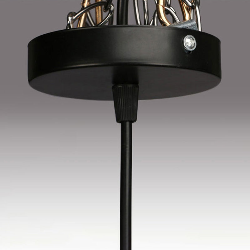 Retro Industrial Diamond Hanging Pendant Lights Metallic Hanging Light Fixture for Living Room