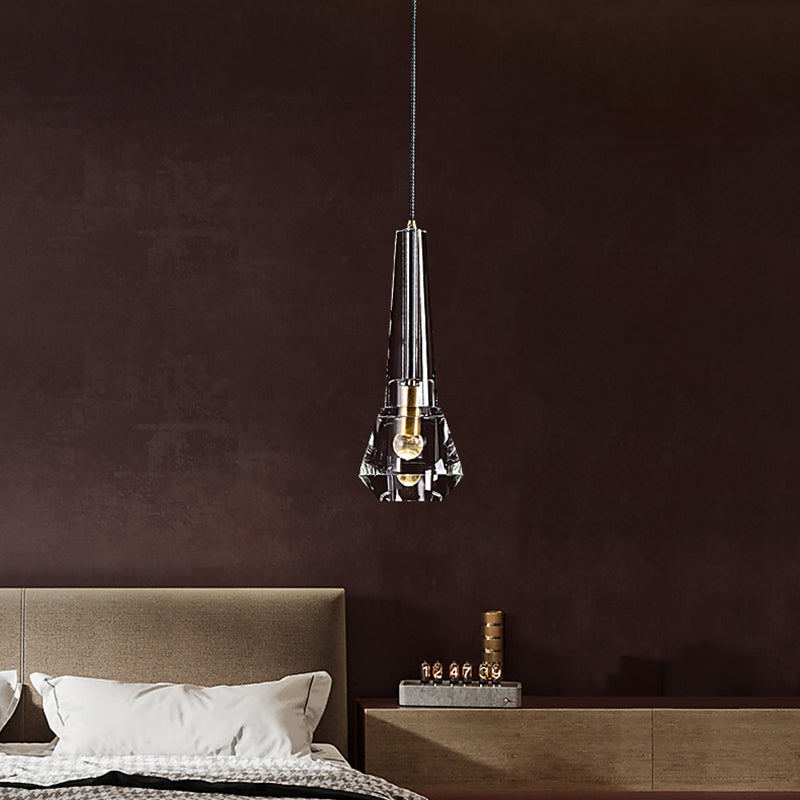 Kristal messing hanglamp in moderne luxe stijl koper geometrische hangende lamp voor binnenruimtes