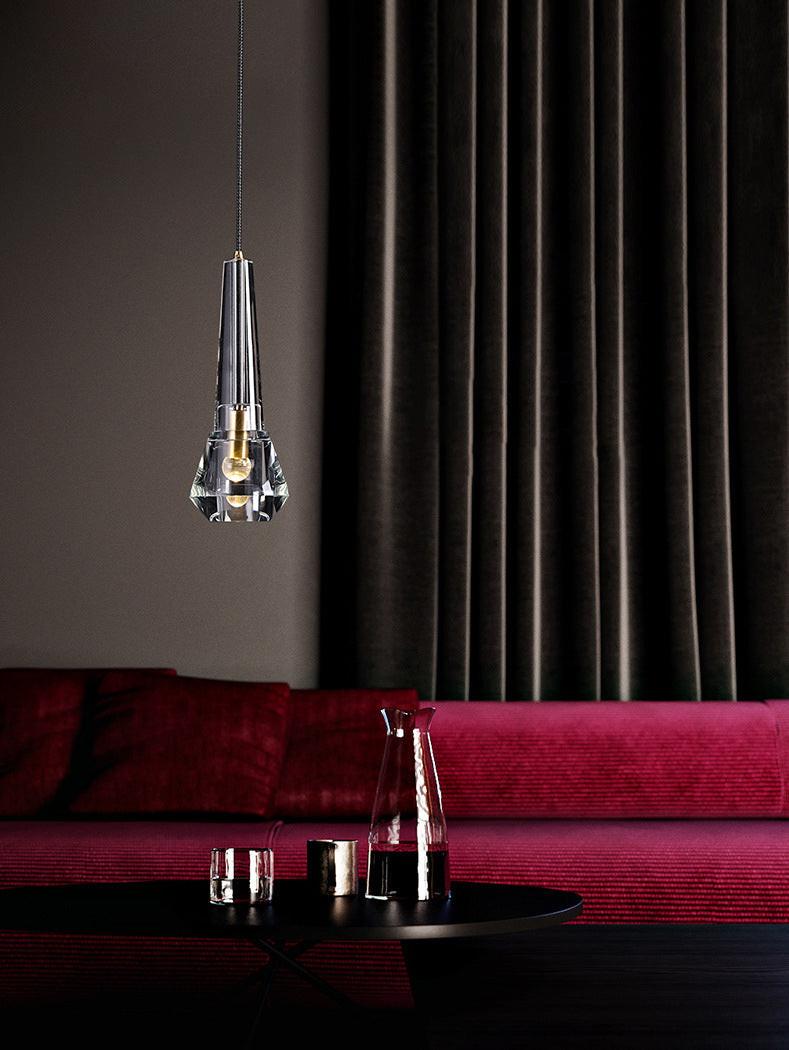 Kristal messing hanglamp in moderne luxe stijl koper geometrische hangende lamp voor binnenruimtes