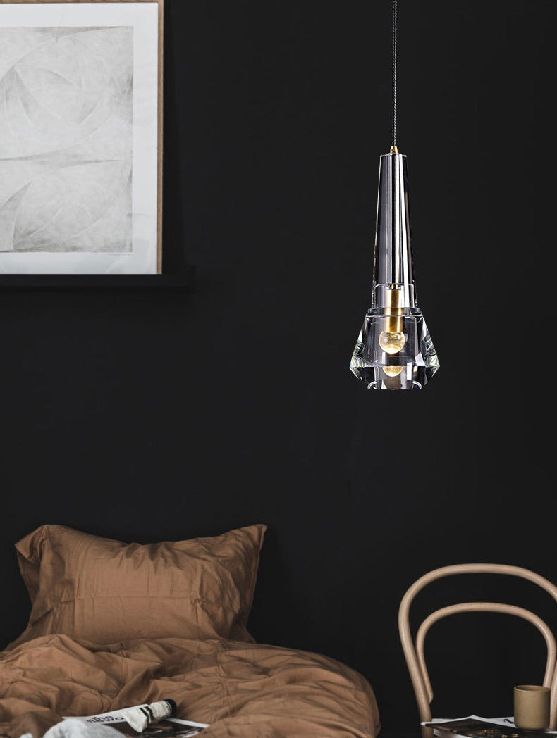 Kristal messing hanglamp in moderne luxe stijl koper geometrische hangende lamp voor binnenruimtes