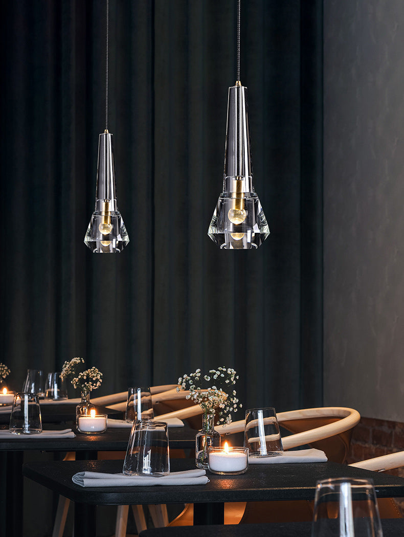 Kristal messing hanglamp in moderne luxe stijl koper geometrische hangende lamp voor binnenruimtes