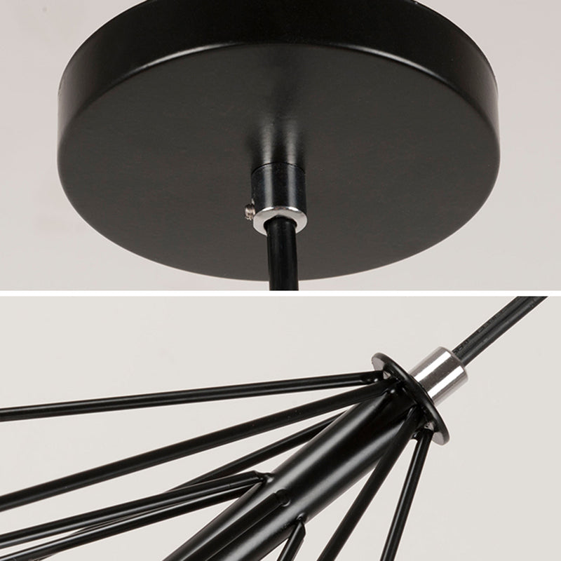 1 pendentif en diamant léger pendentif de plafond en métal industriel avec cordon suspendu pour restaurant