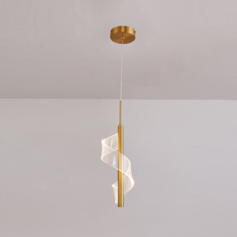 Lampada per sospensione a soffitto moderna a onda a onda di semplicità ACRILICA ACCRIPOLE PER IL RISTATO