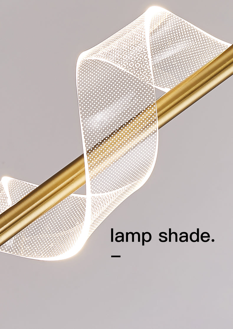 Lampada per sospensione a soffitto moderna a onda a onda di semplicità ACRILICA ACCRIPOLE PER IL RISTATO