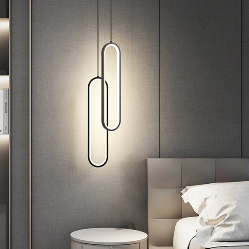 Simplicità moderna Sospensione ovale Sospensione Lampada acrilica Apparecchiatura per il ristorante