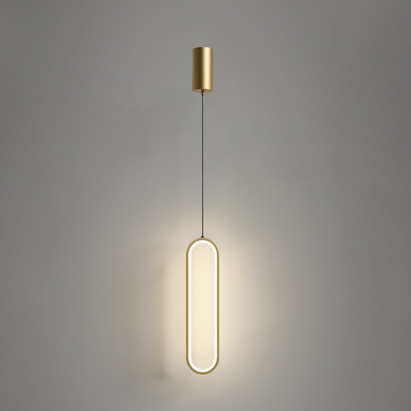 Simplicità moderna Sospensione ovale Sospensione Lampada acrilica Apparecchiatura per il ristorante