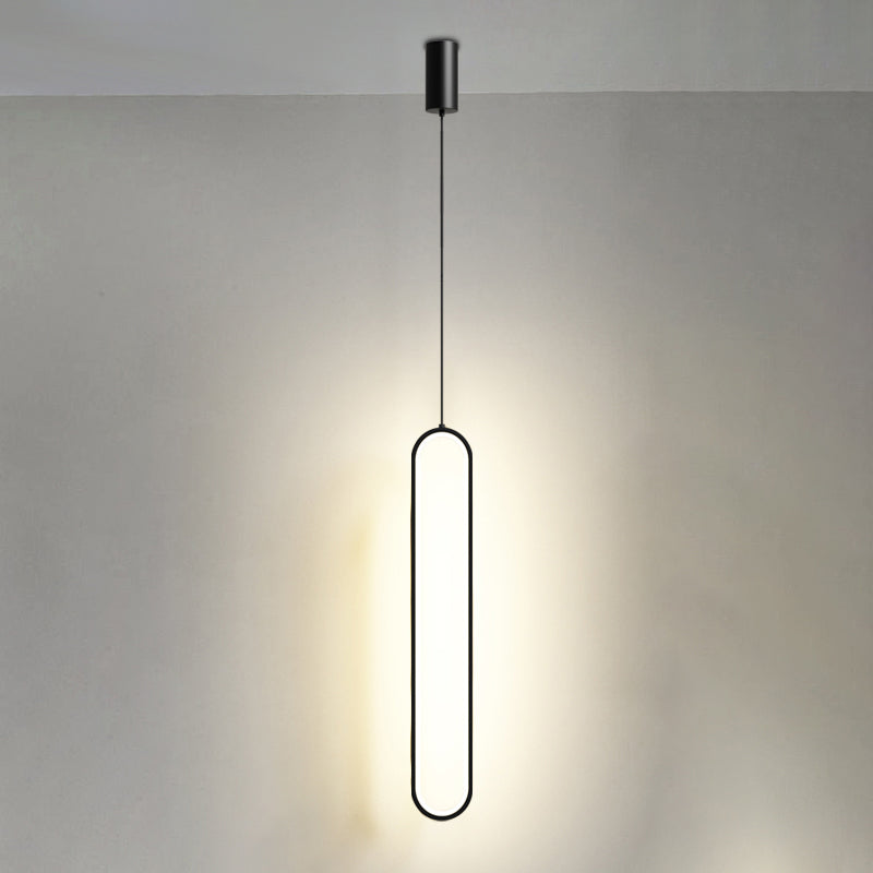 Simplicità moderna Sospensione ovale Sospensione Lampada acrilica Apparecchiatura per il ristorante