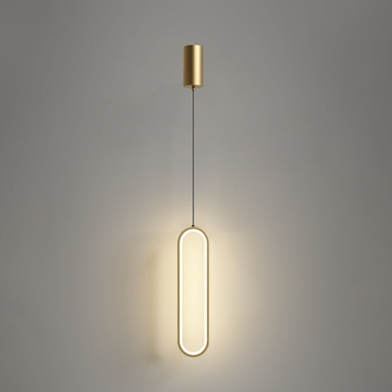 Simplicità moderna Sospensione ovale Sospensione Lampada acrilica Apparecchiatura per il ristorante