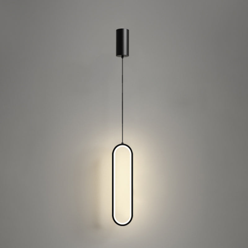 Simplicità moderna Sospensione ovale Sospensione Lampada acrilica Apparecchiatura per il ristorante