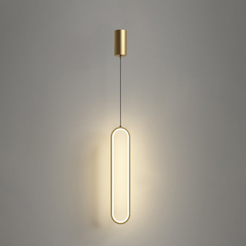 Simplicità moderna Sospensione ovale Sospensione Lampada acrilica Apparecchiatura per il ristorante