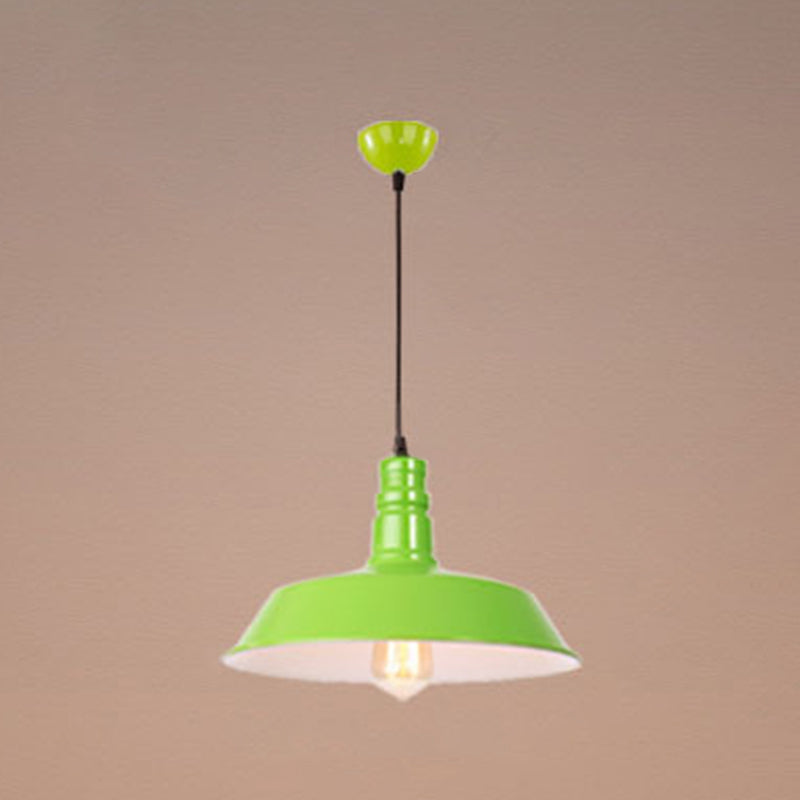 1 Light Barn Ceiling Pendant Industrial Style Metal Hanging Light Fixtures for Restaurant