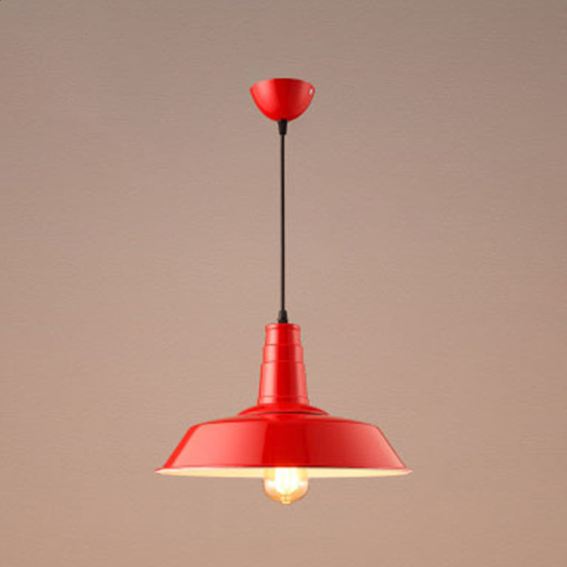 1 Light Barn Ceiling Pendant Industrial Style Metal Hanging Light Fixtures for Restaurant