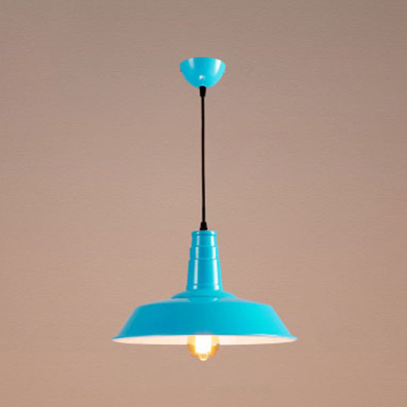 1 Light Barn Ceiling Pendant Industrial Style Metal Hanging Light Fixtures for Restaurant