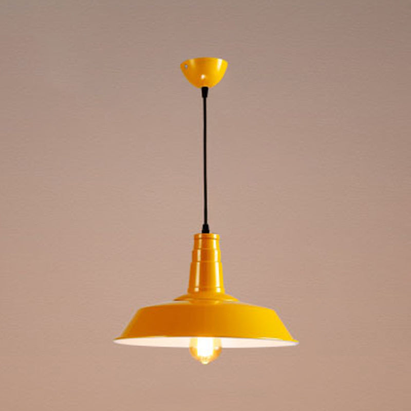 1 Light Barn Ceiling Pendant Industrial Style Metal Hanging Light Fixtures for Restaurant