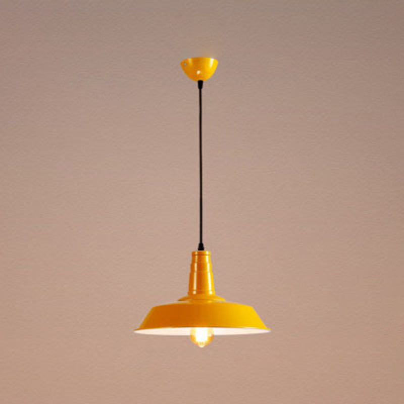 1 Light Barn Ceiling Pendant Industrial Style Metal Hanging Light Fixtures for Restaurant