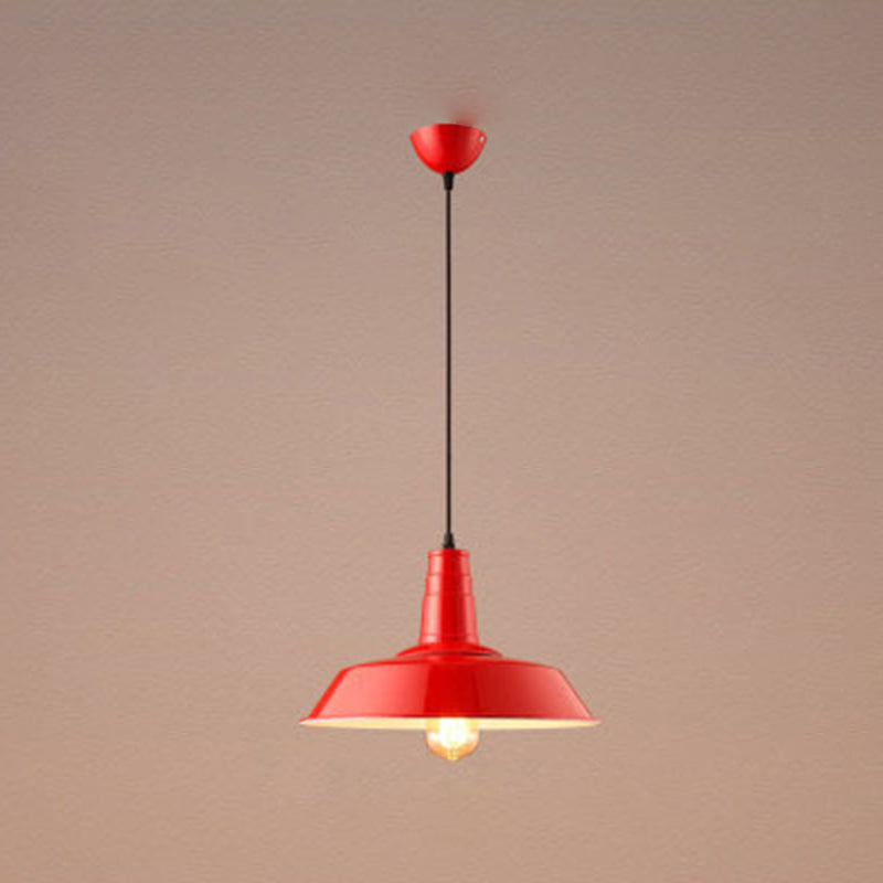 1 Light Barn Ceiling Pendant Industrial Style Metal Hanging Light Fixtures for Restaurant