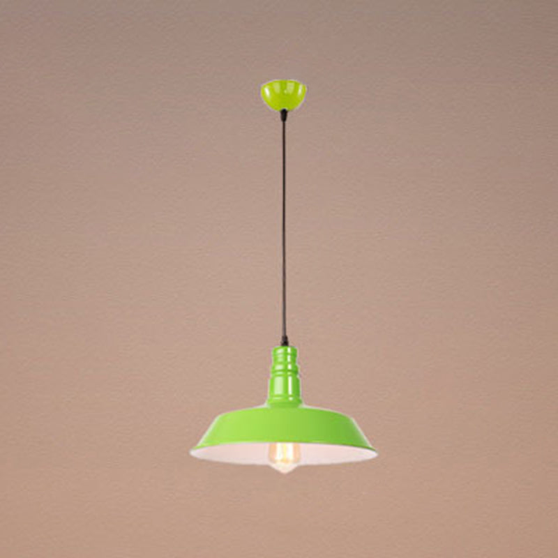 1 Light Barn Ceiling Pendant Industrial Style Metal Hanging Light Fixtures for Restaurant