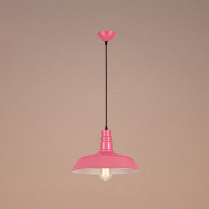 1 Light Barn Ceiling Pendant Industrial Style Metal Hanging Light Fixtures for Restaurant