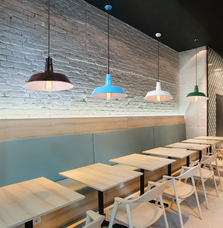 1 Light Barn Ceiling Pendant Industrial Style Metal Hanging Light Fixtures for Restaurant