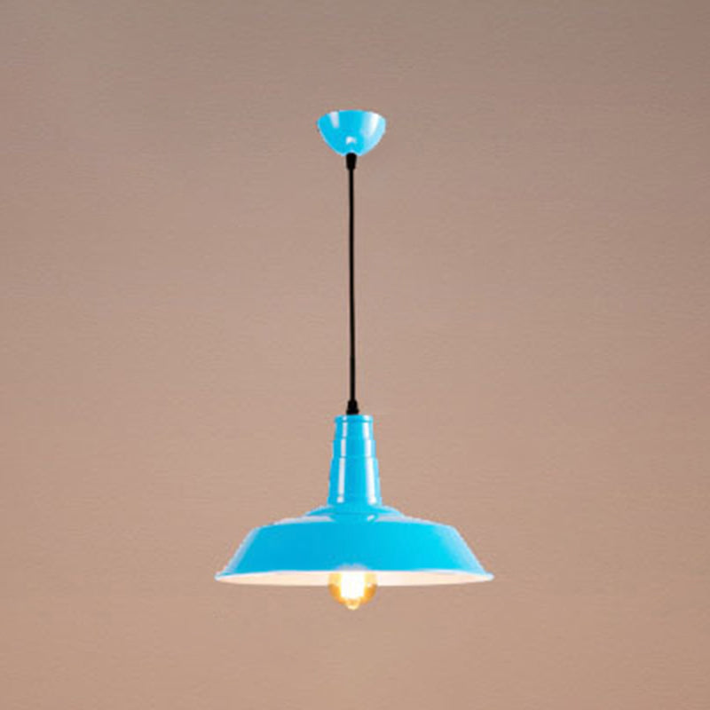 1 Light Barn Ceiling Pendant Industrial Style Metal Hanging Light Fixtures for Restaurant