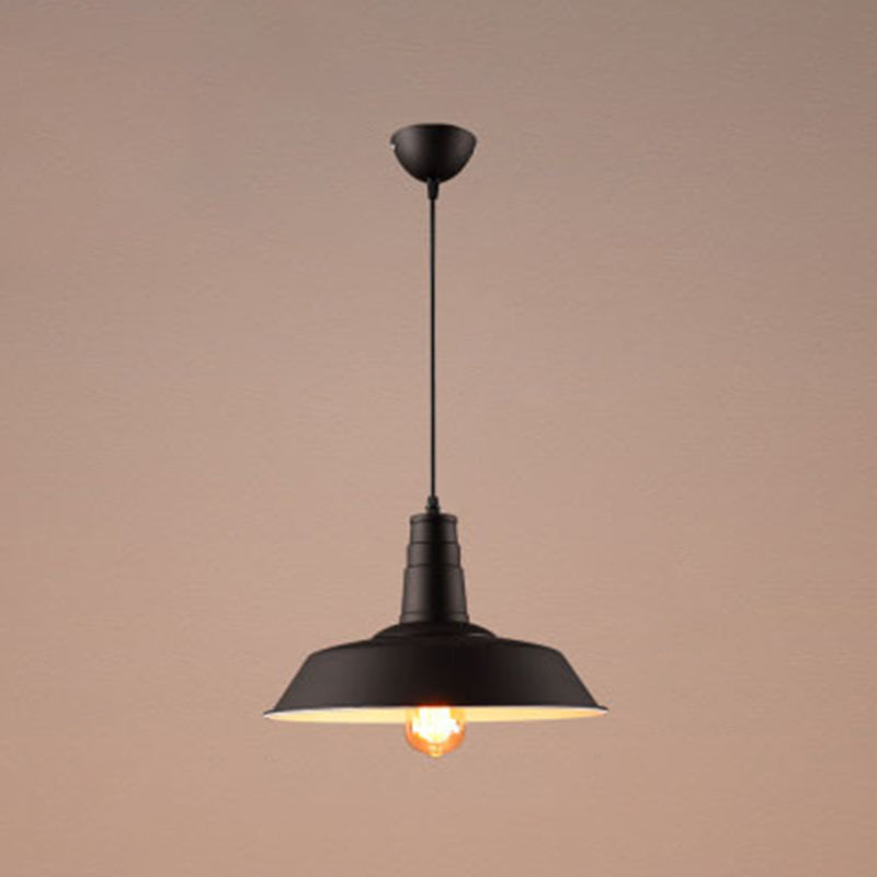 1 Light Barn Ceiling Pendant Industrial Style Metal Hanging Light Fixtures for Restaurant