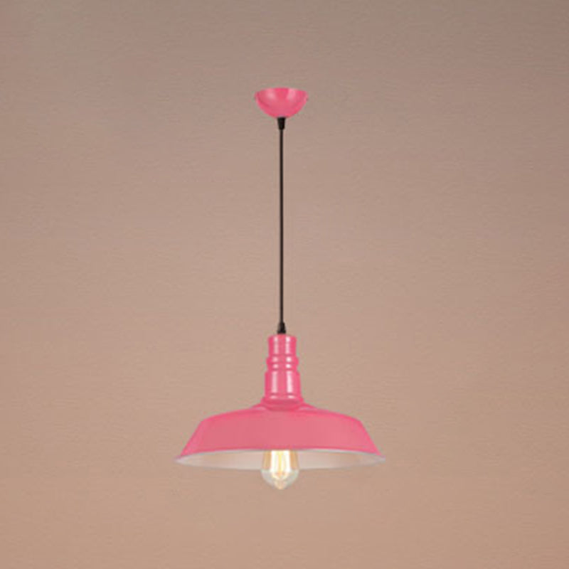 1 Light Barn Ceiling Pendant Industrial Style Metal Hanging Light Fixtures for Restaurant