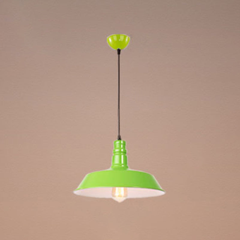 1 Light Barn Ceiling Pendant Industrial Style Metal Hanging Light Fixtures for Restaurant