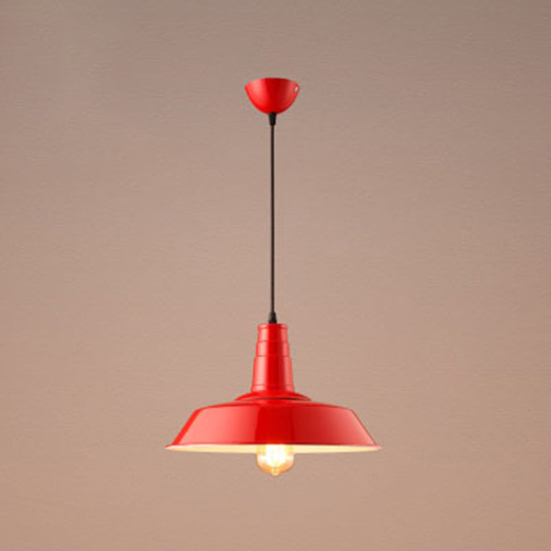 1 Light Barn Ceiling Pendant Industrial Style Metal Hanging Light Fixtures for Restaurant