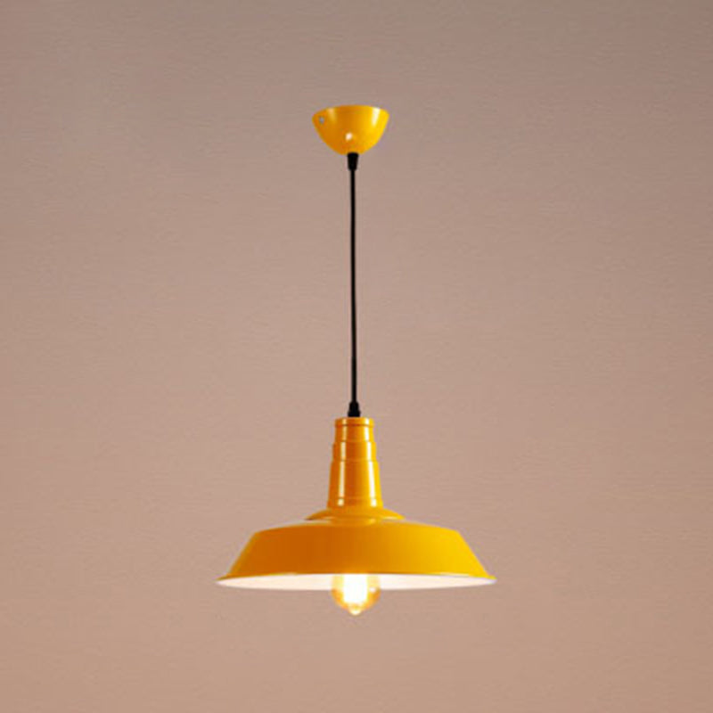 1 Light Barn Ceiling Pendant Industrial Style Metal Hanging Light Fixtures for Restaurant