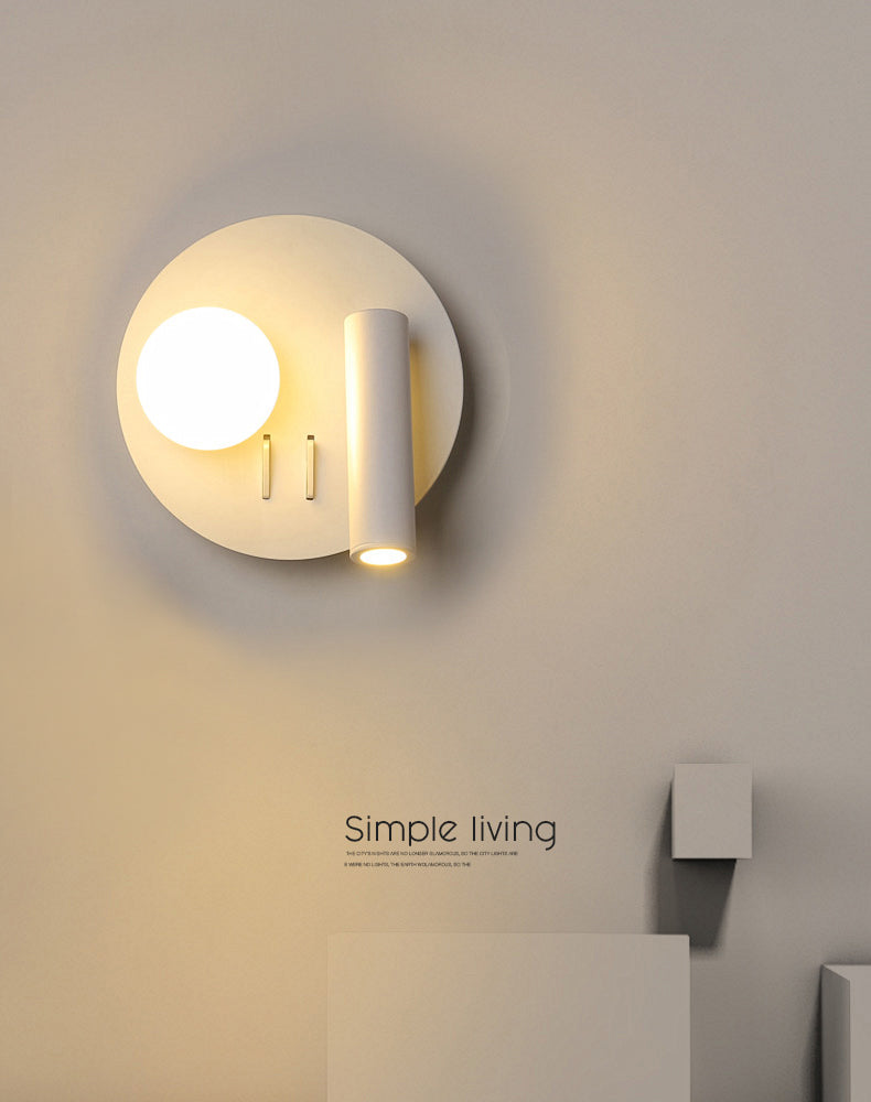 Modern Simplicity Style Bedside Reading Lamp Spotlight Design LED Wall Sconce for Bedroom