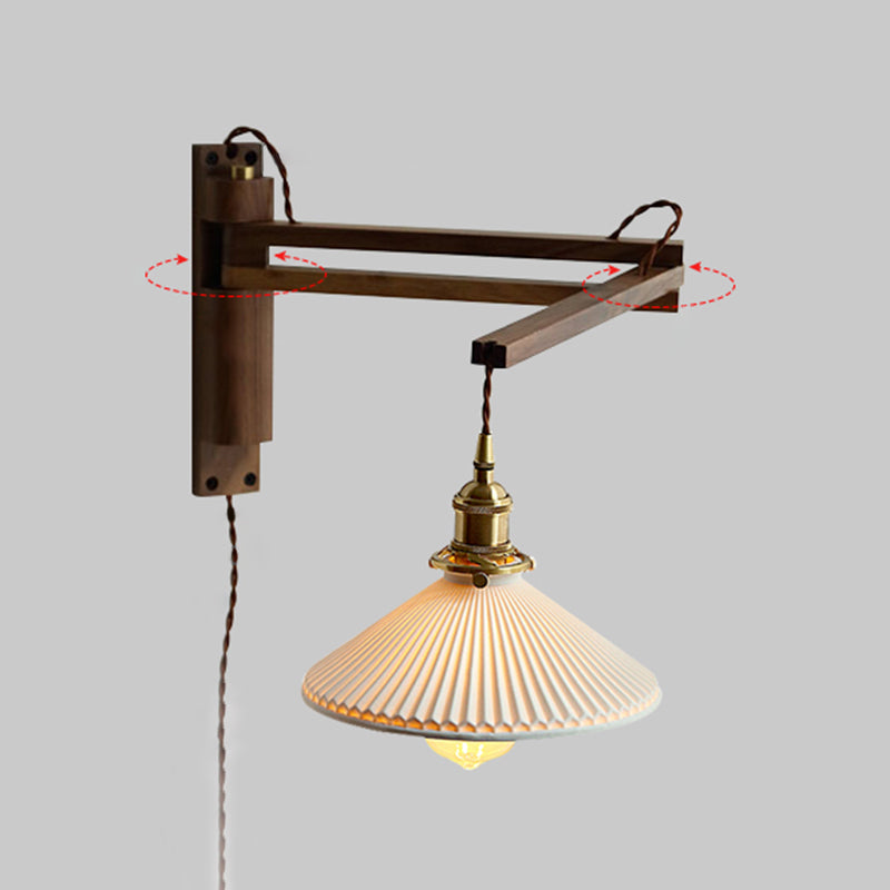 Modern Wood Wall Sconce Bedroom Study Room Lighting Bar Indoor Light