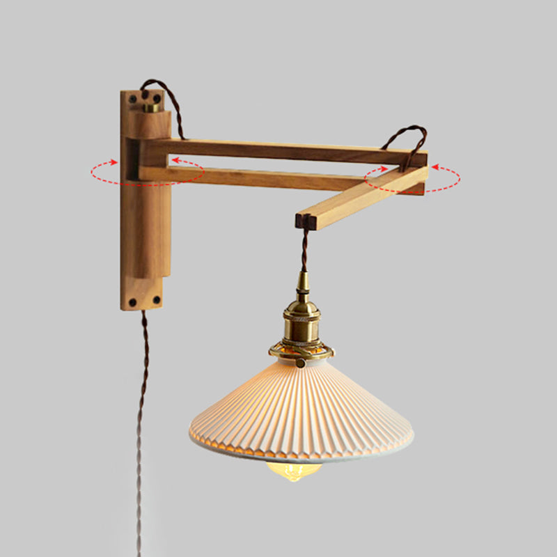 Modern Wood Wall Sconce Bedroom Study Room Lighting Bar Indoor Light