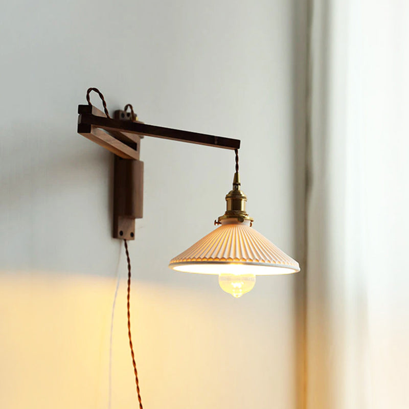 Modern Wood Wall Sconce Bedroom Study Room Lighting Bar Indoor Light