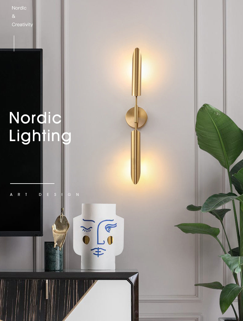 Shaded Wall Lighting Fixture Contemporary Style Metal Bedroom Wall Mounted Light