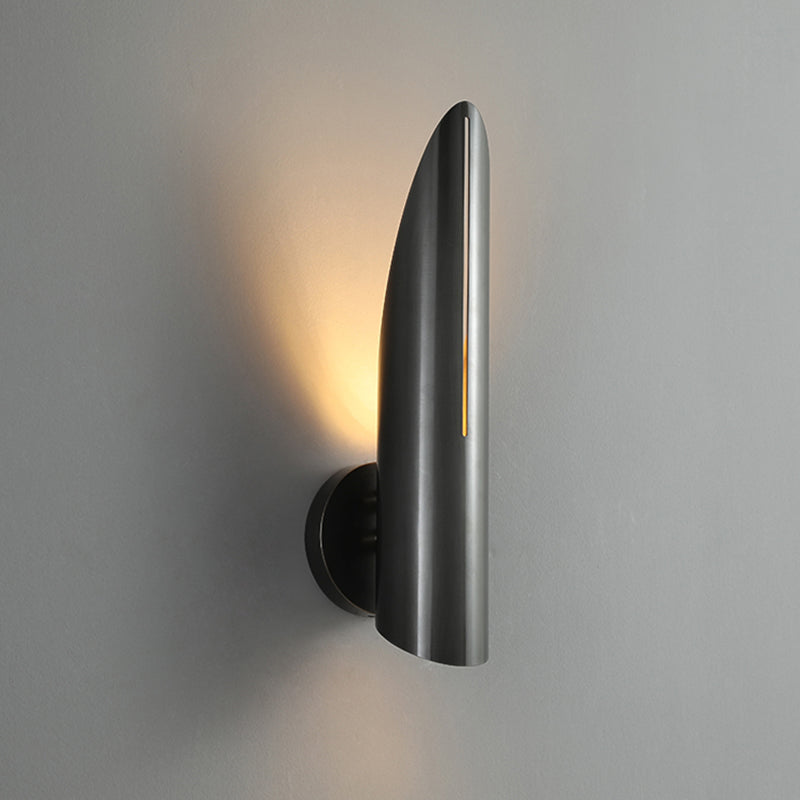 Shaded Metal Sconce Light Fixture Contemporary Wall Mounted Light Fixture for Bedroom