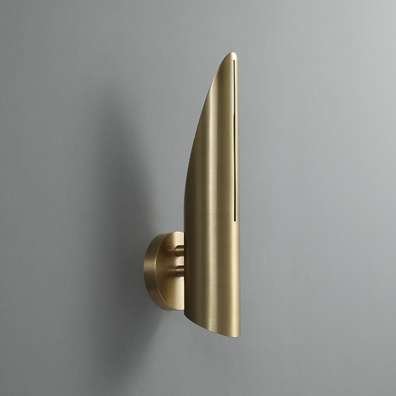 Shaded Metal Sconce Light Fixture Contemporary Wall Mounted Light Fixture for Bedroom