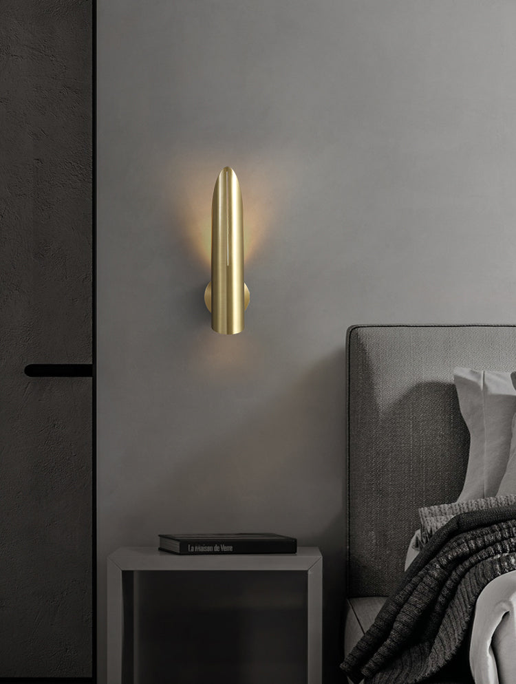 Shaded Metal Sconce Light Fixture Contemporary Wall Mounted Light Fixture for Bedroom
