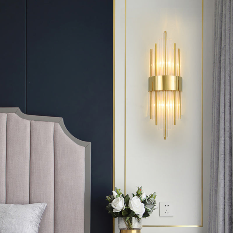Kristal gearceerde muur sconce verlichting hedendaagse stijl muur gemonteerd verlichtingsarmatuur