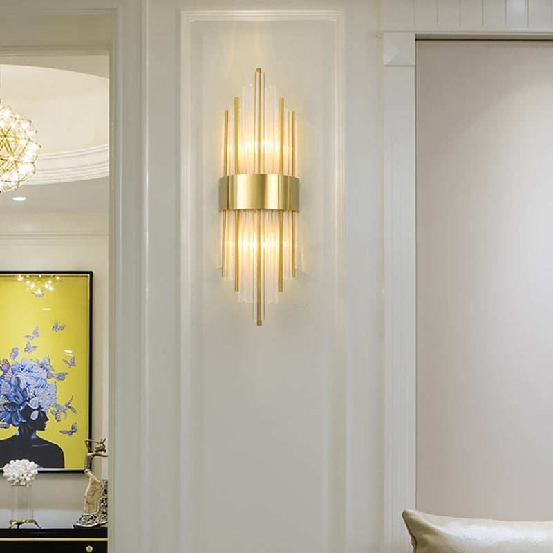 Kristal gearceerde muur sconce verlichting hedendaagse stijl muur gemonteerd verlichtingsarmatuur