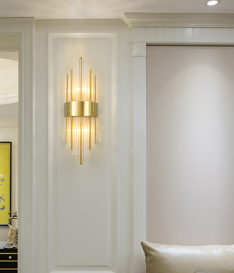 Kristal gearceerde muur sconce verlichting hedendaagse stijl muur gemonteerd verlichtingsarmatuur