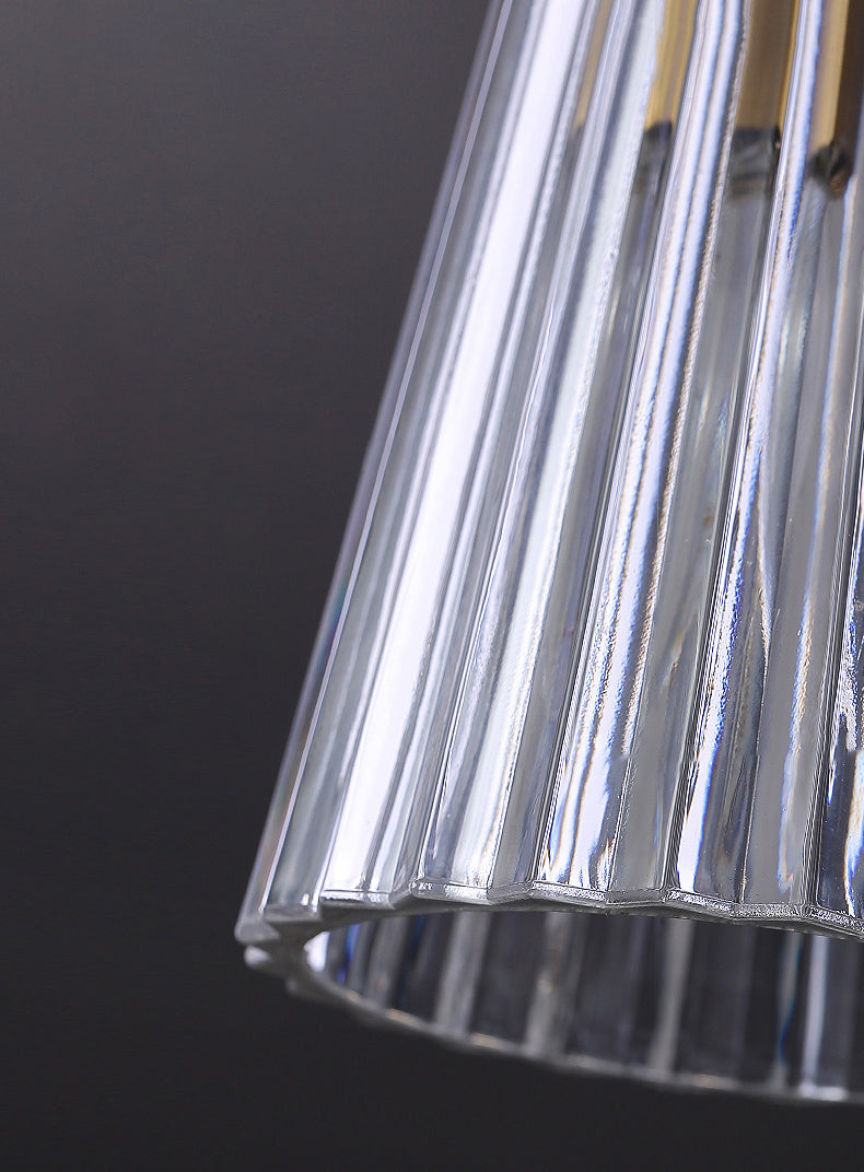 Stile moderno Style geometrico Sconcetto lampada con foglie di cristallo per la parete della camera da letto in oro