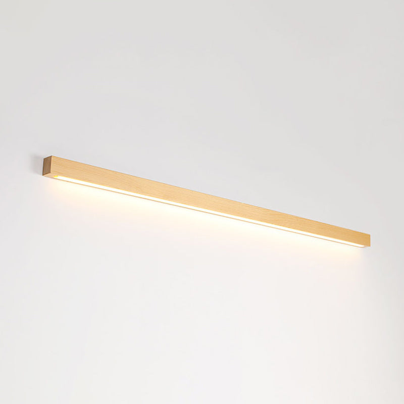 Éclairage d'applications murales linéaires en bois LED BEIGE MUR MUR ARMILLE ÉCLAIR