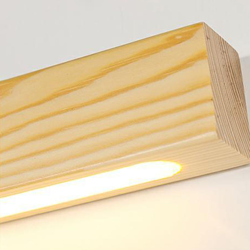 Éclairage d'applications murales linéaires en bois LED BEIGE MUR MUR ARMILLE ÉCLAIR