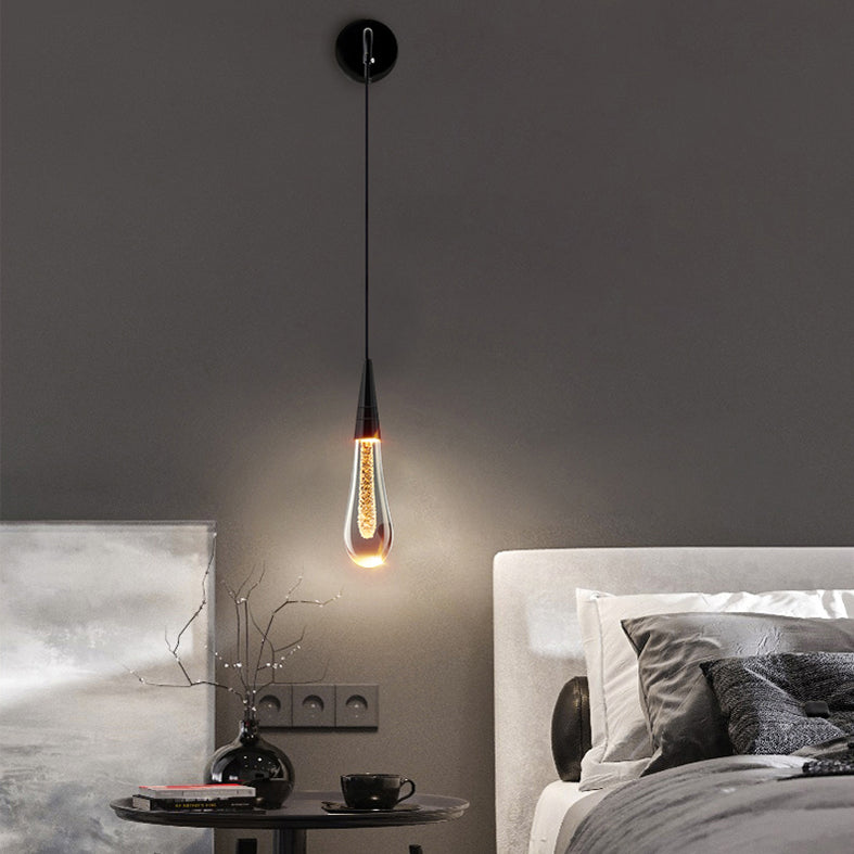 Luz de pared de lágrima de estilo minimalista de estilo de pared con sombra de cristal