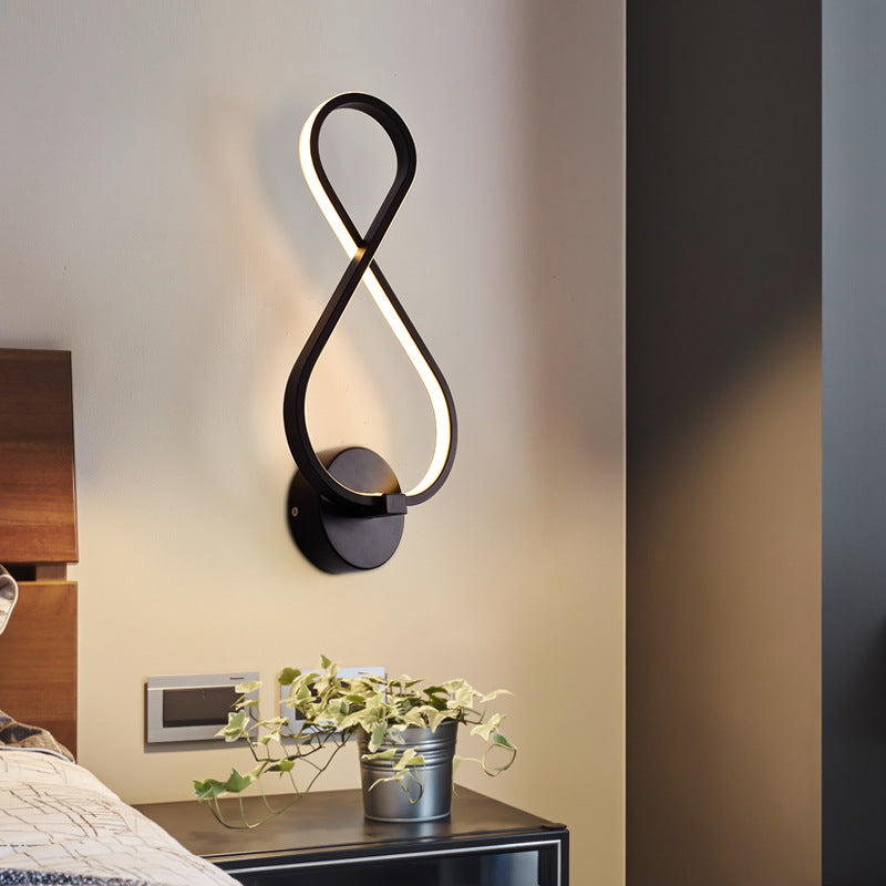Metal Musical Note Wall Sconce Lighting Nordic Style LED Wall Mount Light Fixture