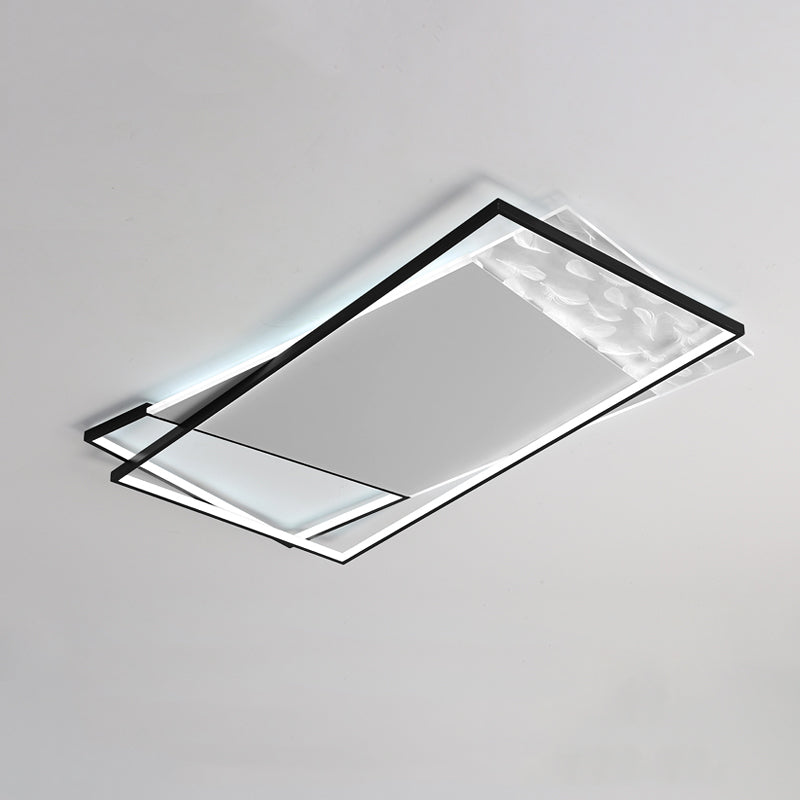 LED Flush Light New Modern Aluminum Rectangular Ceiling Mount Lamp for Living Room