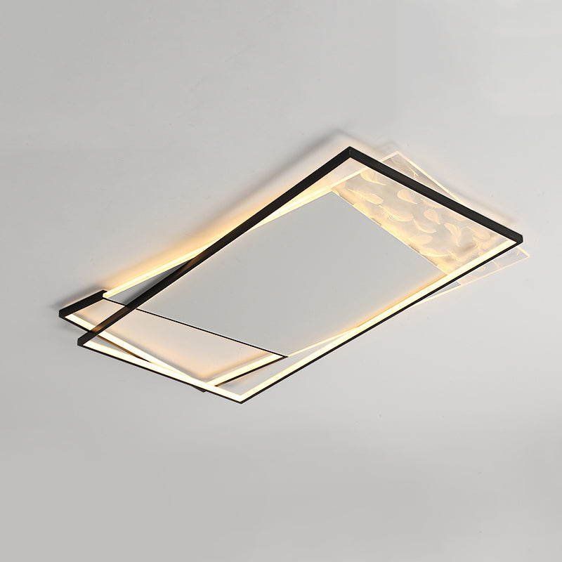 LED Flush Light New Modern Aluminum Rectangular Ceiling Mount Lamp for Living Room