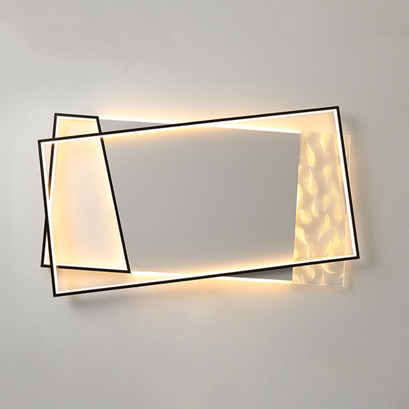 LED Flush Light New Modern Aluminum Rectangular Ceiling Mount Lamp for Living Room