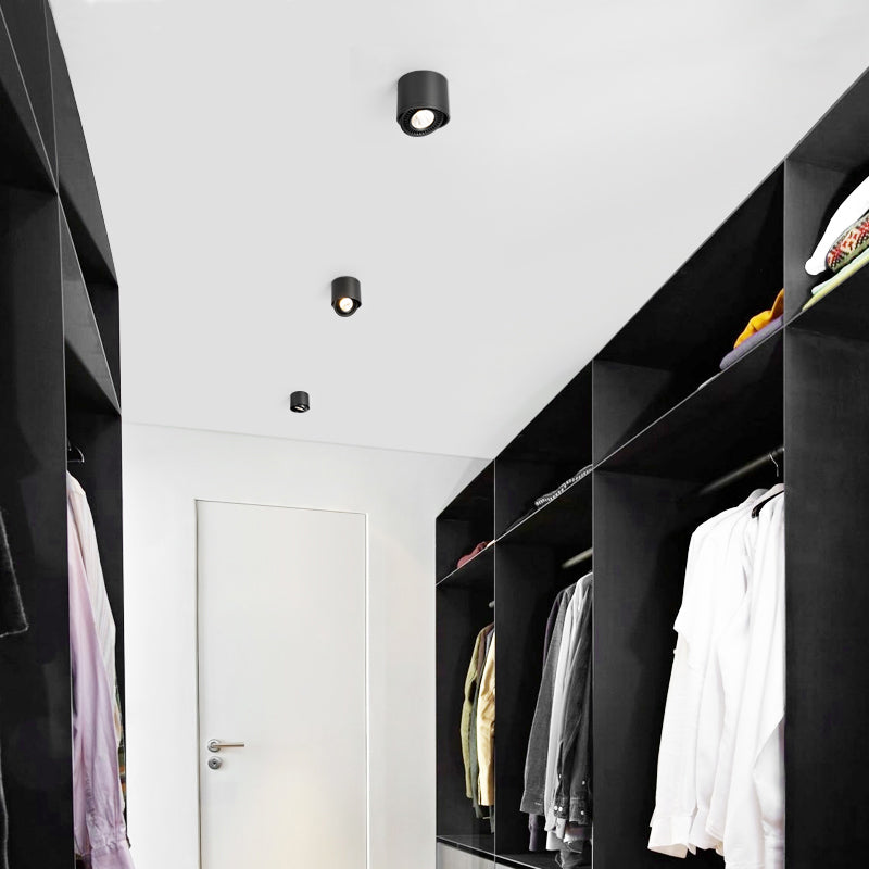 Cylinder 1-Light LED Flush Light New Modern Aluminum Flush Mount Ceiling Light Fixtures