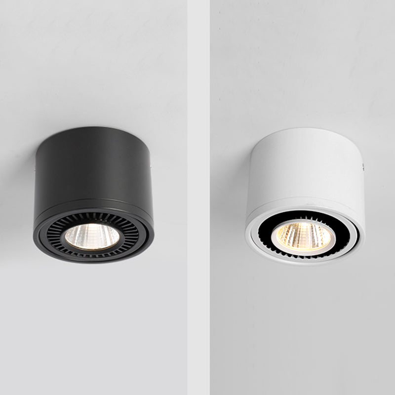 Cylinder 1-Light LED Flush Light New Modern Aluminum Flush Mount Ceiling Light Fixtures